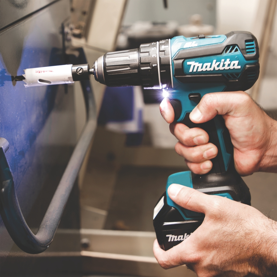 Makita DHP485RFE Akku-Schlagbohrschrauber LXT inkl. Koffer & 2 Akku 18 V • 50 Nm • 1.900 U/min