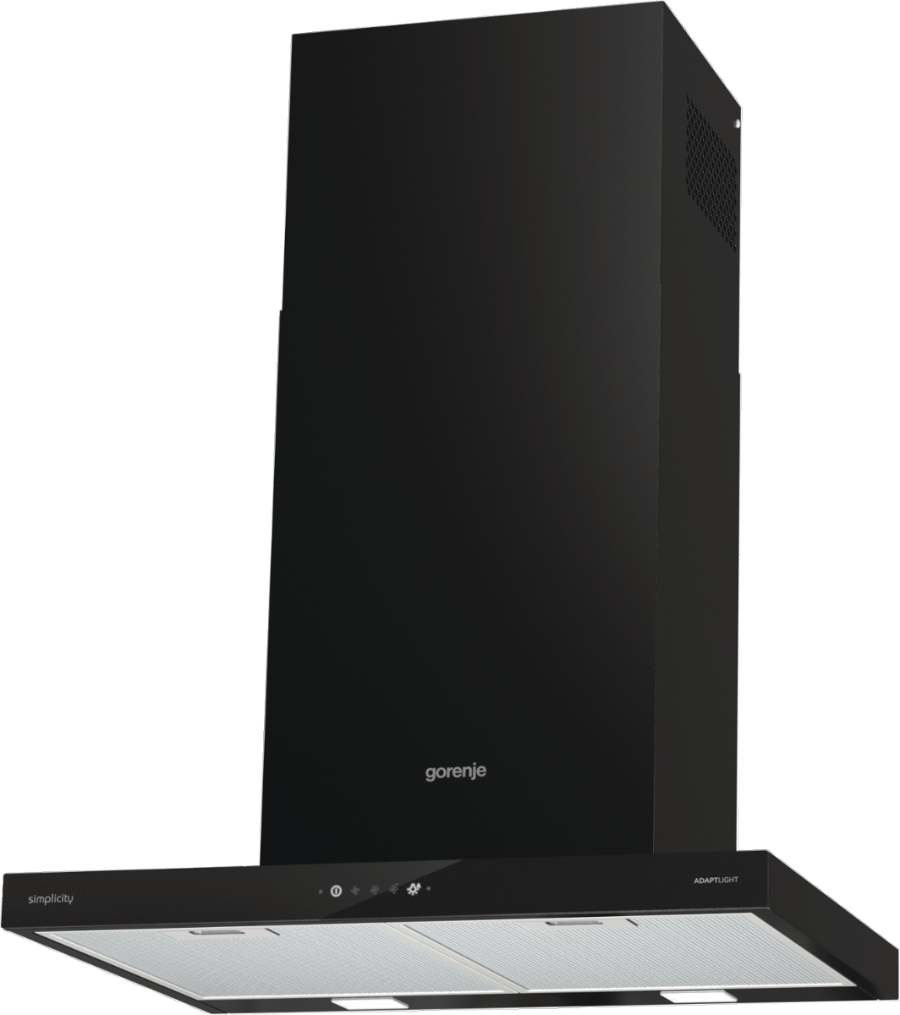 Gorenje WHT6SYB Dekorativ Dunstabzug Kamin 60cm Schwarz 