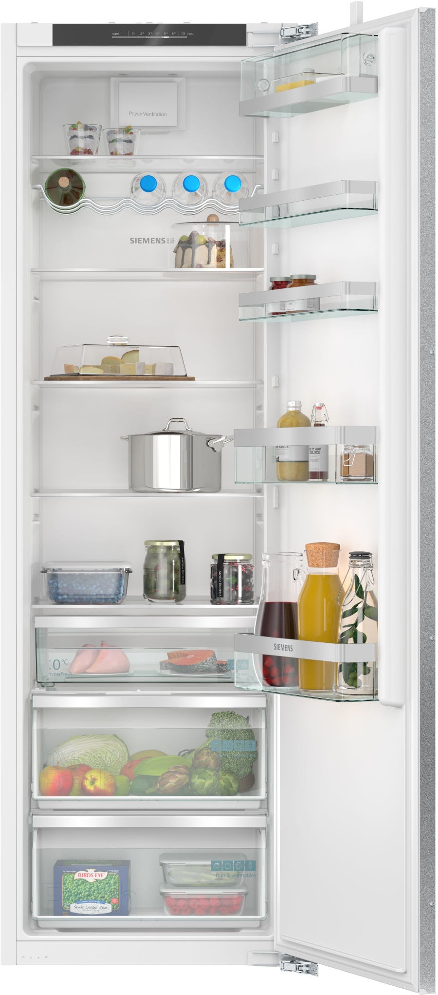 Siemens KI81RADD0 Einbau-Kühlschrank, 177.5 x 56 cm, Flachscharnier  (Festtürtechnik) mit Softeinzug