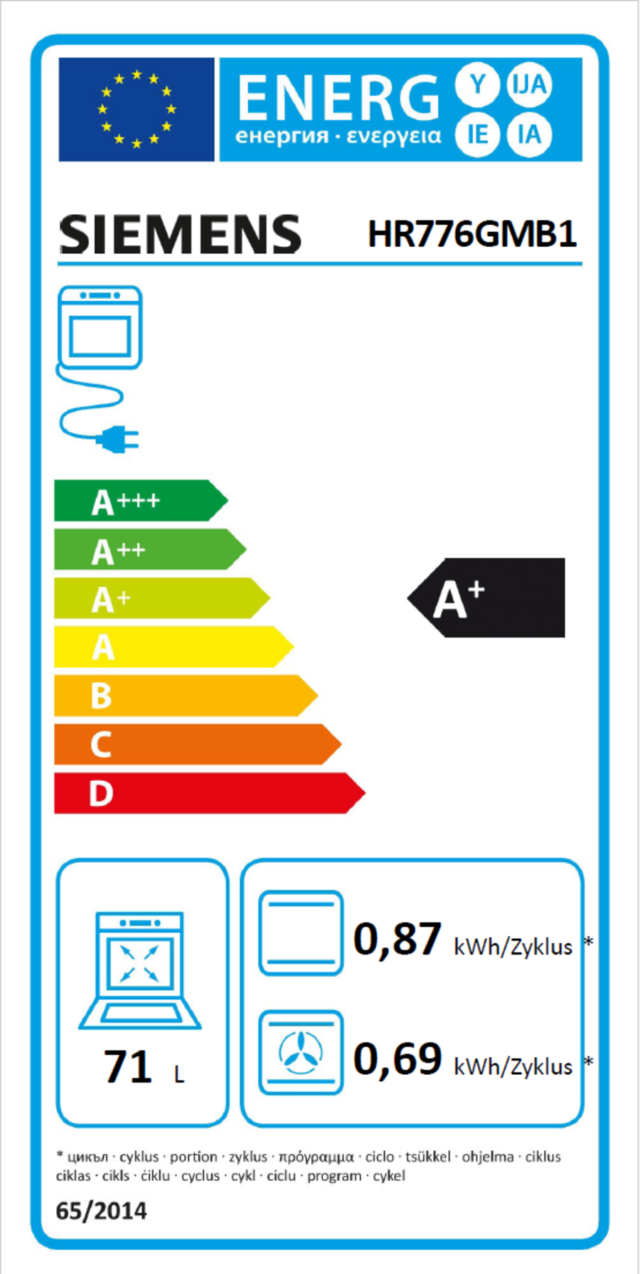Siemens HR776GMB1 iQ700 Backofen mit Dampfunterstützung  Schwarz Bratenthermometer Plus,Pyrolyse