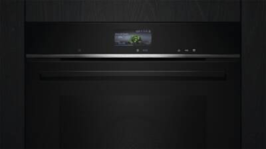 Siemens HR776GMB1 iQ700 Backofen mit Dampfunterstützung  Schwarz Bratenthermometer Plus,Pyrolyse