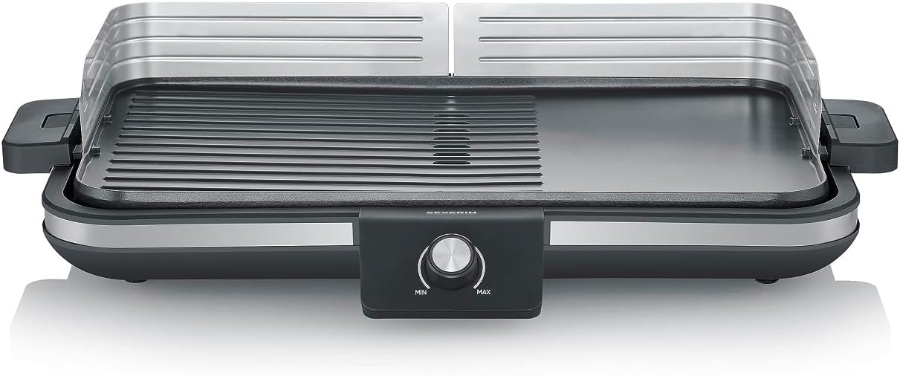 Severin PG 8564 Tischgrill, Plancha, 2300 Watt, stufenlose  Temperatureinstellung, 50x30 cm