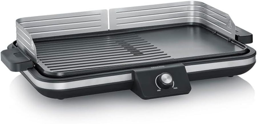 Severin PG 8564 Tischgrill, Plancha, 2300 Watt, stufenlose  Temperatureinstellung, 50x30 cm