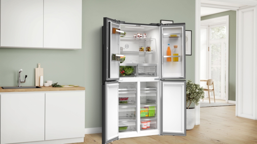 Bosch KMC85LBEA Multidoor Schwarzglas 
