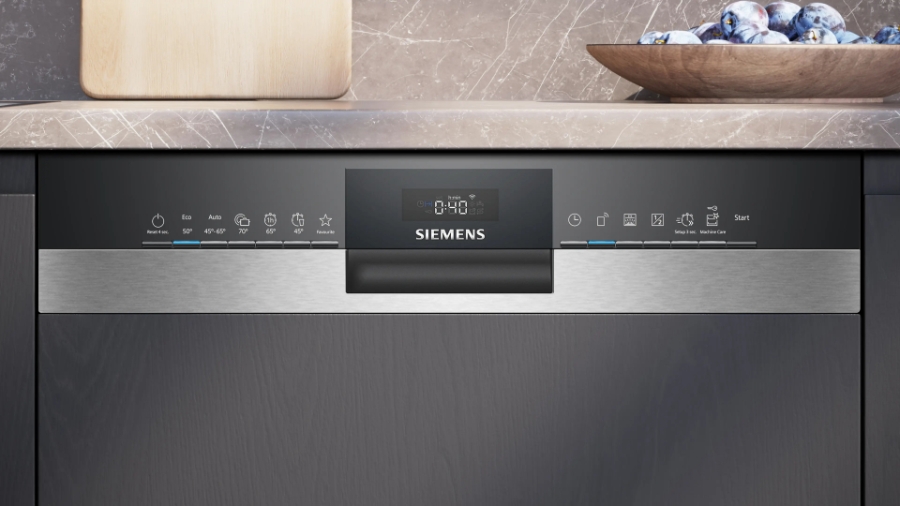 Siemens SX53ES02CE IQ300 Geschirrspüler teilintegriert 60 cm XXL mit Besteckschublade 86,5 cm Nische