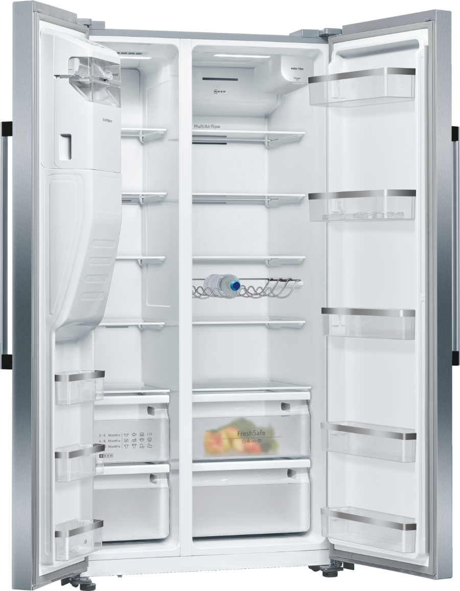 Neff KA3923IE0 Side by Side Edelstahl Gebürsteter Stahl  HxB:178.7 x 90.8 cm