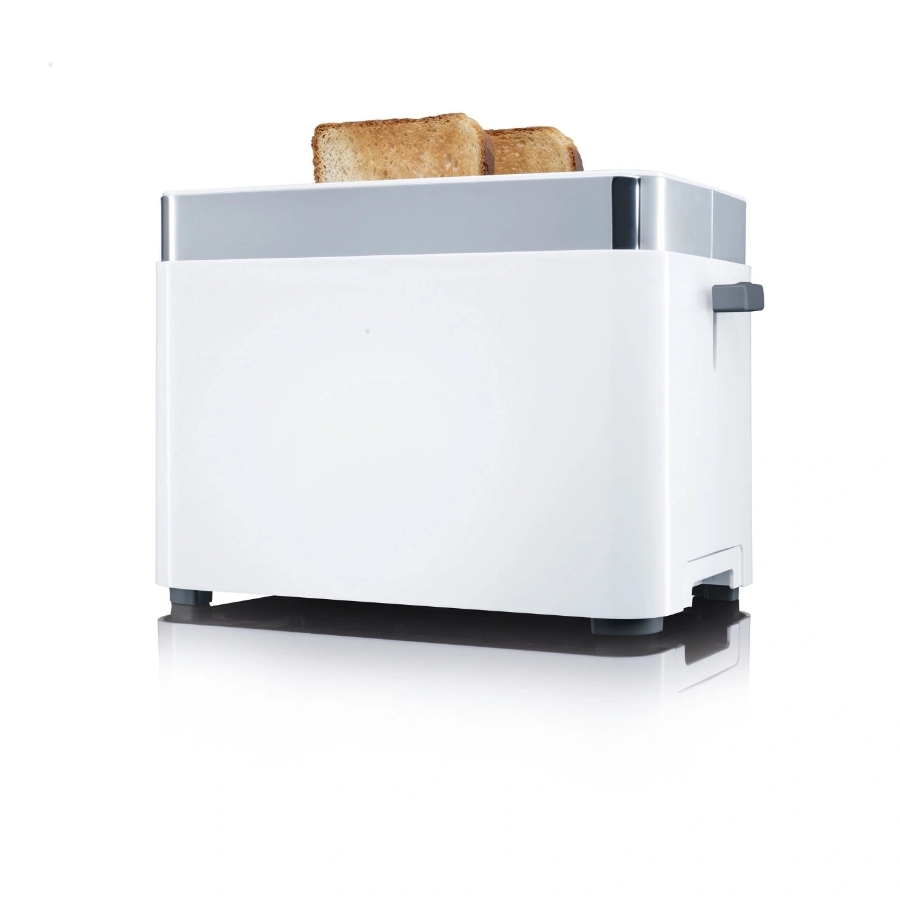 Graef TO 61 Toaster Weiss kompakt, für 2 Scheiben Toast 