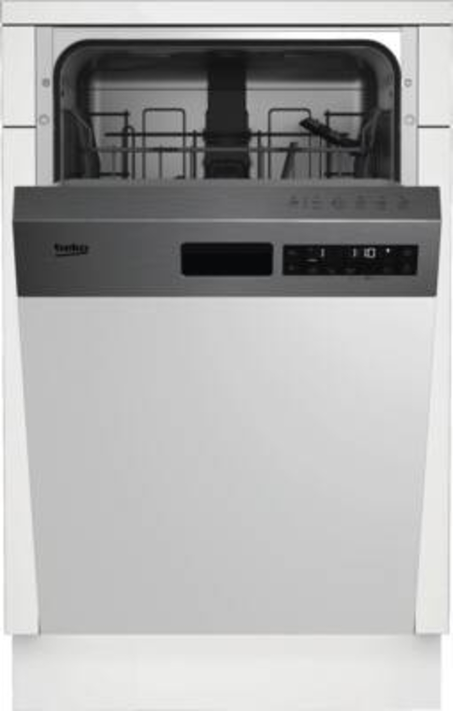 Beko BDSS25N20X Geschirrspüler Einbau 45 cm edeltstahl teilintegriert