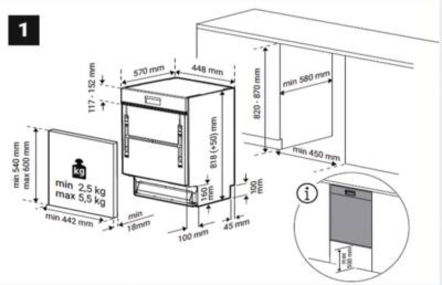 Beko BDSS25N20X Geschirrspüler Einbau 45 cm edeltstahl teilintegriert