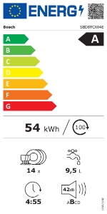 Bosch SBD8TCX04E Geschirrspüler Einbau XXL 60cm 86,5 cm Nische Restzeitprojektion (TimeLight),Home Connect