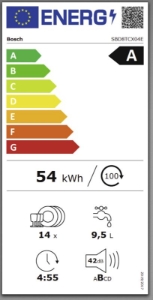 Bosch SBD8TCX04E Geschirrspüler Einbau XXL 60cm 86,5 cm Nische Restzeitprojektion (TimeLight),Home Connect