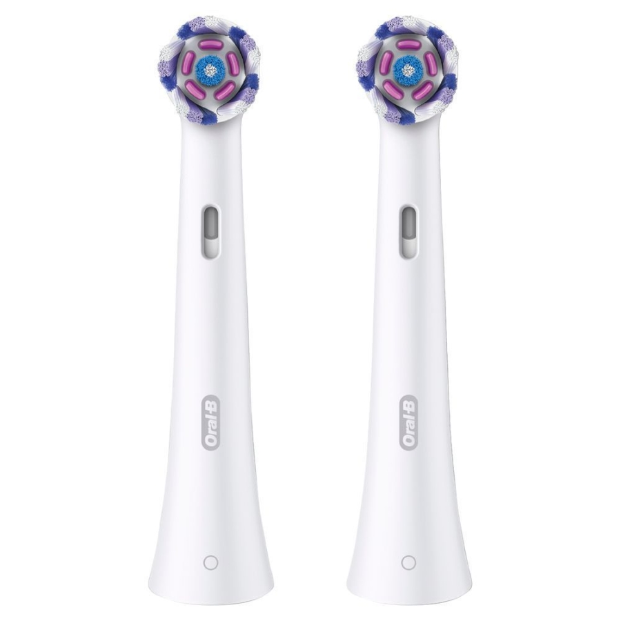 Oral-B iO Aufsteckbürsten Strahlendes Weiss 2er, für elektrische Oral-B iO Zahnbürsten, Zahnaufhellung, Weiß