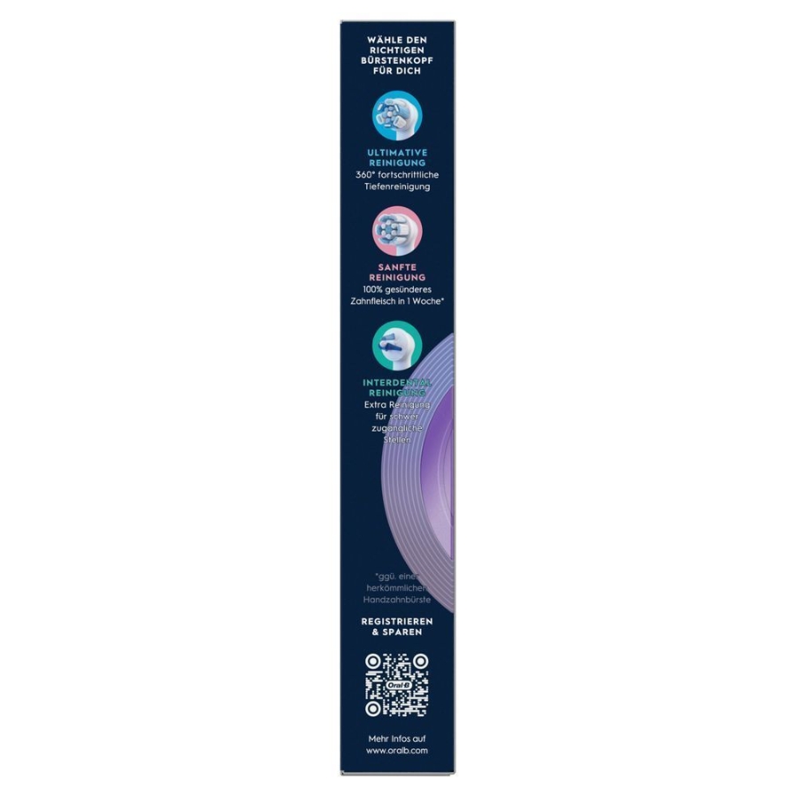 Oral-B iO Aufsteckbürsten Strahlendes Weiss 2er, für elektrische Oral-B iO Zahnbürsten, Zahnaufhellung, Weiß