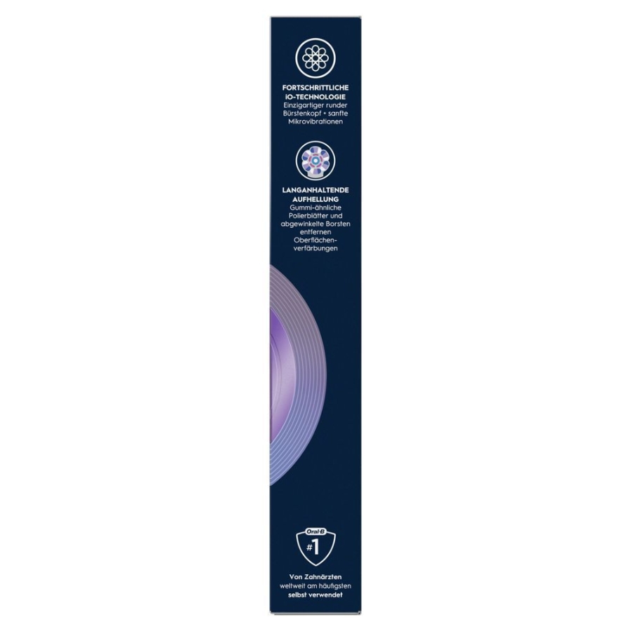Oral-B iO Aufsteckbürsten Strahlendes Weiss 2er, für elektrische Oral-B iO Zahnbürsten, Zahnaufhellung, Weiß