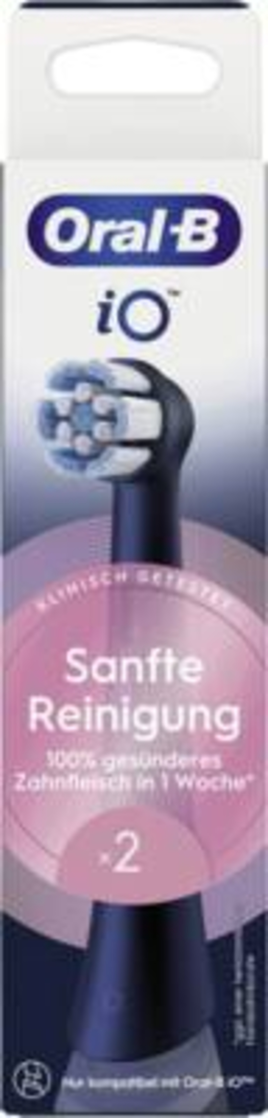 Oral-B Aufsteckbürsten iO Sanfte Reinigung BLACK 2er  