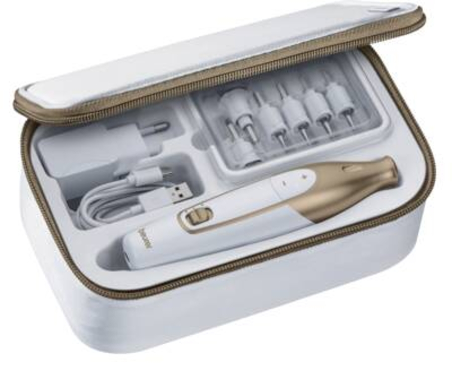 Beurer MP 64 Elektrisches Maniküre/Pediküre-Set  Weiss-Gold