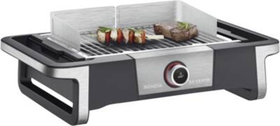 Severin PG 8114 SENOA DigitalBOOST Elektrogrill Schwarz-Silber 