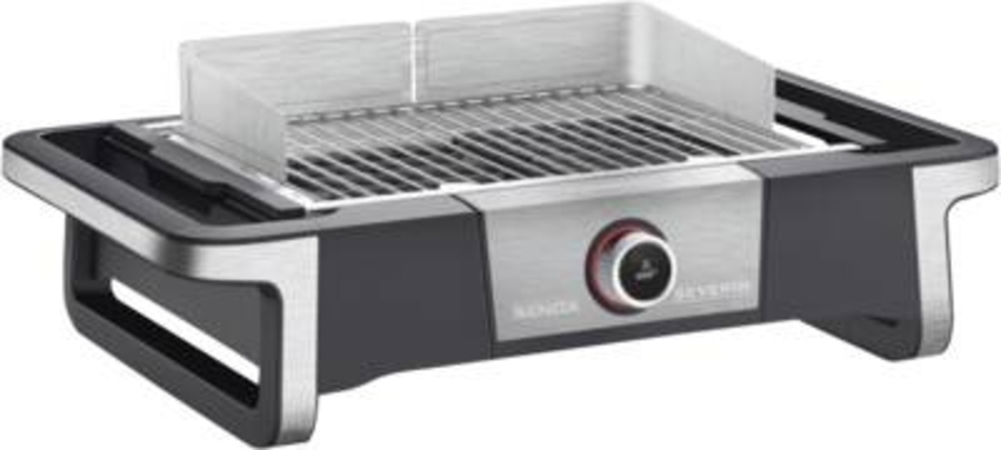 Severin PG 8114 SENOA DigitalBOOST Elektrogrill Schwarz-Silber 