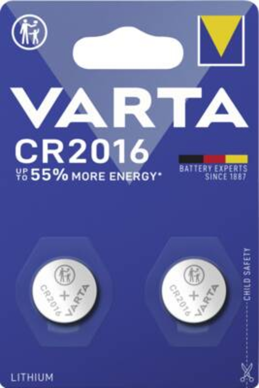Varta CR 2016 Electronics 2-er Batterien 