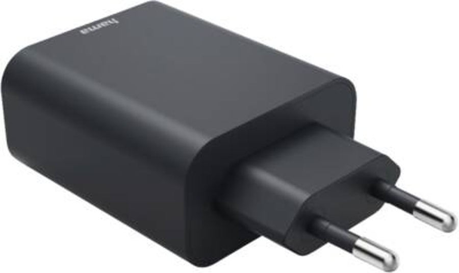 Hama 86445 Schnellladegerät, 2x USB-C, 1x USB-A, PD, 65 W, Anthrazit