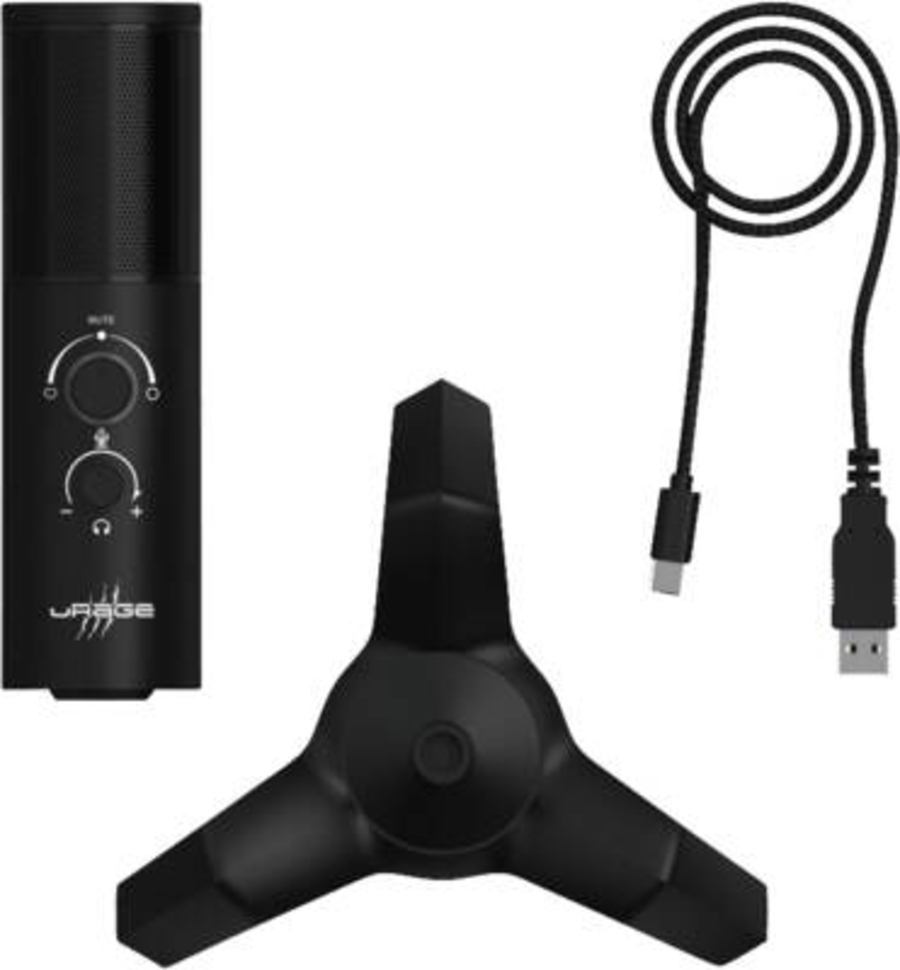 uRage 186059 Streaming-Mikrofon "Stream 750 HD Illuminated" Schwarz