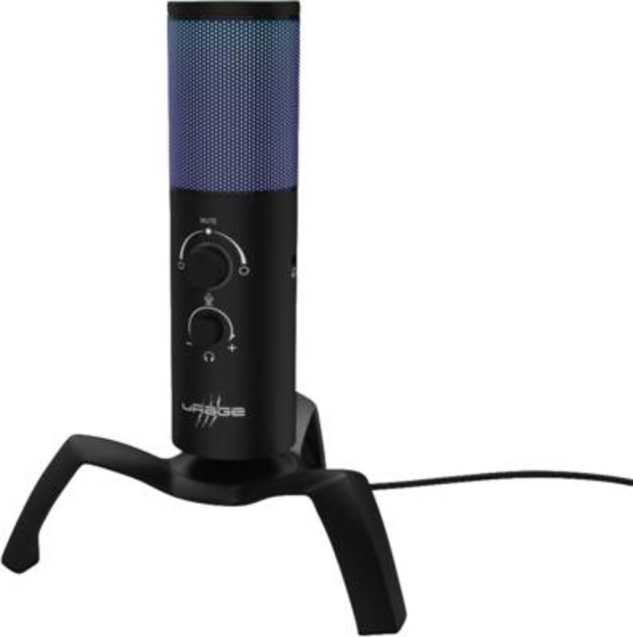 uRage 186059 Streaming-Mikrofon "Stream 750 HD Illuminated" Schwarz