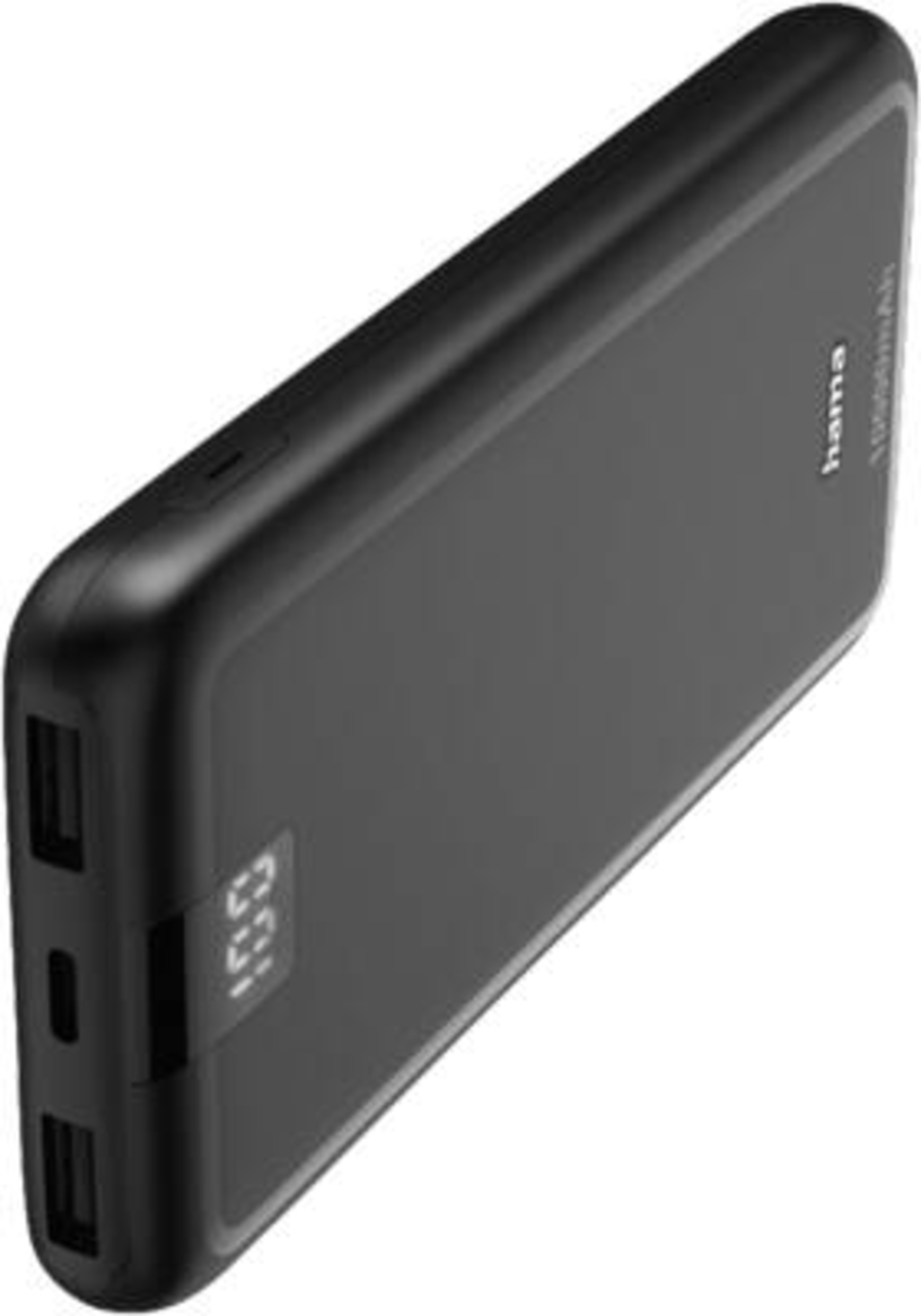 Hama 201709 Power Pack "Performance 10", 10000 mAh 3 Ausgänge: USB-C, 2x USB-A, Anthrazit