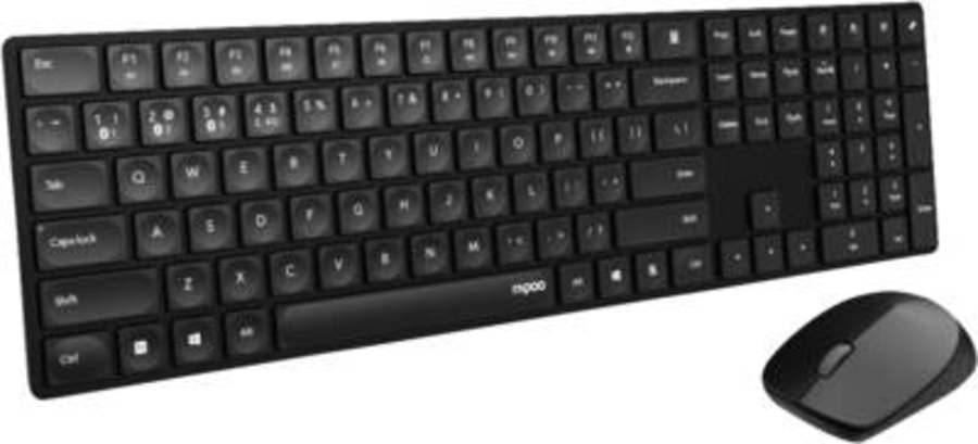 Rapoo 221172 Kabelloses Multi-Mode-Deskset "8020M",  QWERTZ, Schwarz