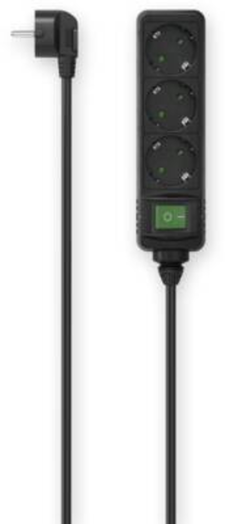 Hama 223005 Steckdosenleiste, 3-fach, Schalter, 3 m, Schwarz 