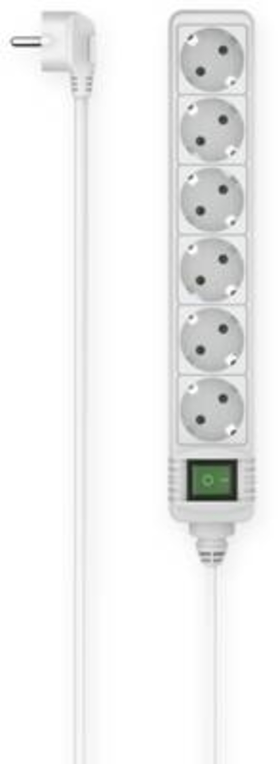 Hama 223008 Steckdosenleiste, 6-fach, Schalter, 3 m, Weiß 