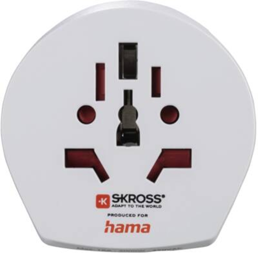 Hama 223474 Weltreiseadapter Set "World Travel Pro Light  USB", 3-polig, 2x USB Reisestecker