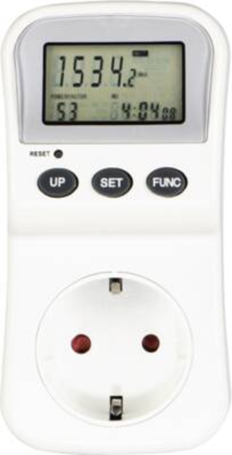 Hama 223561 Energiekostenmessgerät mit LCD-Anzeige digitaler Stromzähler für Steckdose