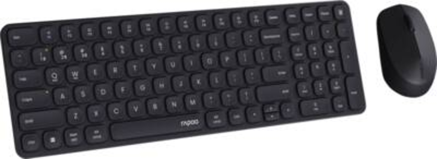 Rapoo 226112 Kabelloses ultraflaches Multi-Mode-Deskset "9310M", Schwarz