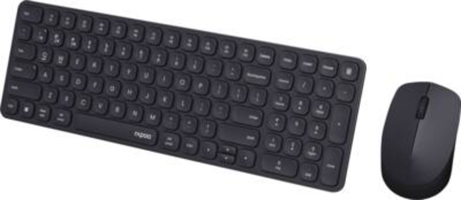 Rapoo 226112 Kabelloses ultraflaches Multi-Mode-Deskset "9310M", Schwarz