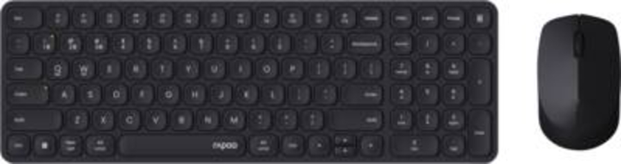 Rapoo 226112 Kabelloses ultraflaches Multi-Mode-Deskset "9310M", Schwarz