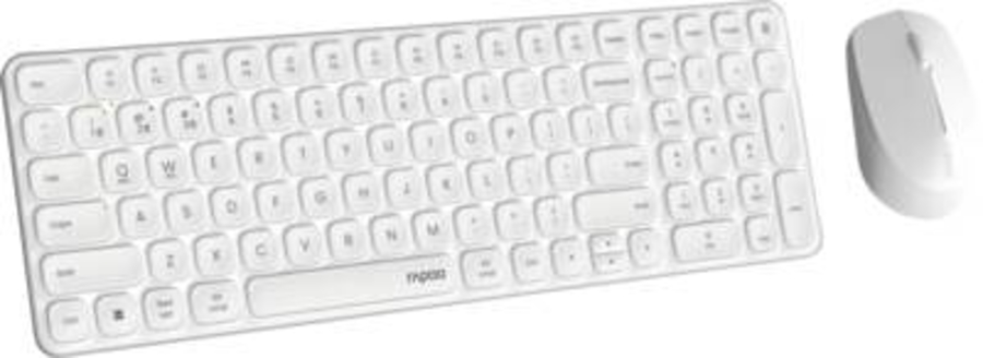 Rapoo 226113 Kabelloses ultraflaches Multi-Mode-Deskset  "9310M", Weiß