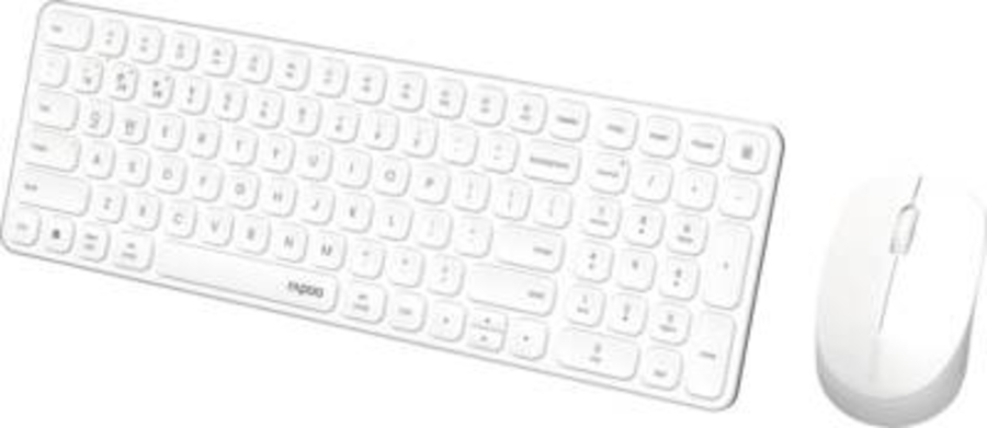 Rapoo 226113 Kabelloses ultraflaches Multi-Mode-Deskset  "9310M", Weiß
