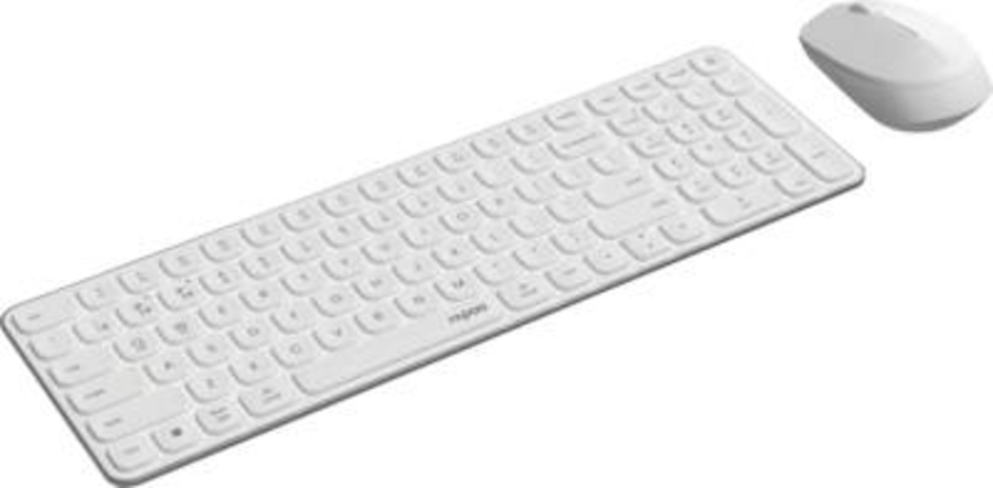 Rapoo 226113 Kabelloses ultraflaches Multi-Mode-Deskset  "9310M", Weiß