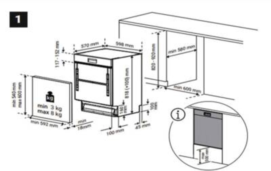 Beko BDSN28451X Geschirrspüler Einbau teilintegriert 60cm 
