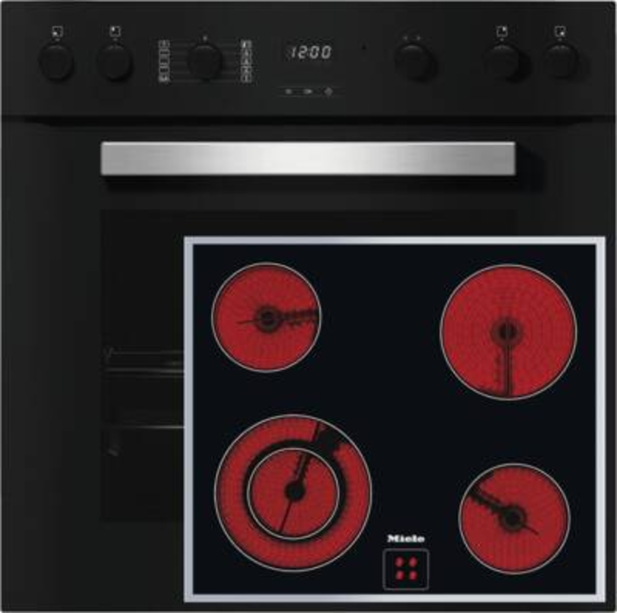 Miele H2459E+KM6012 Herdset Obsidianschwarz 