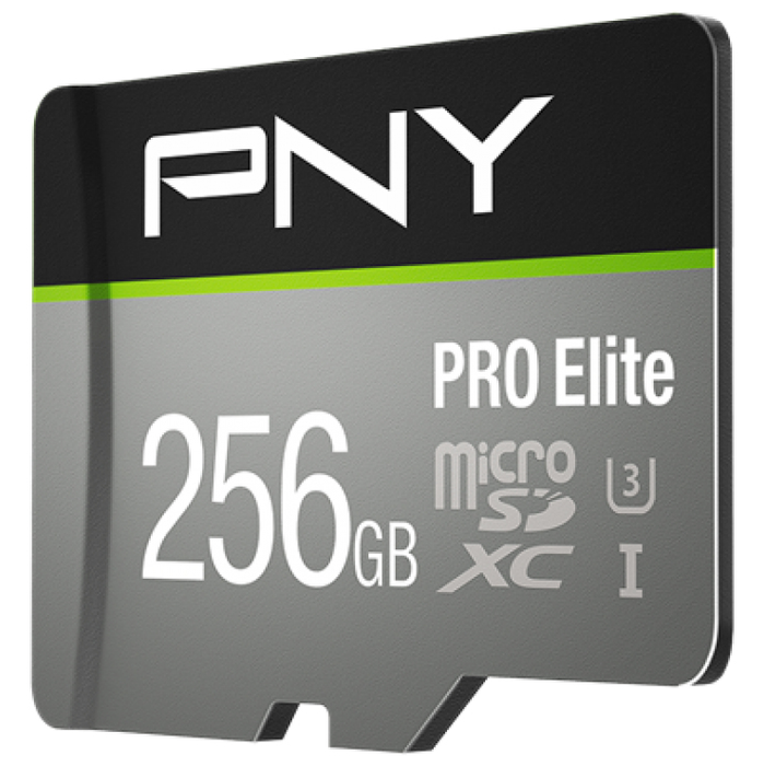 PNY PRO Elite - Flash-Speicherkarte 256 GB-A1 Video Class V30 / UHS-I U3 / Class10 - microSD XC UHS-I