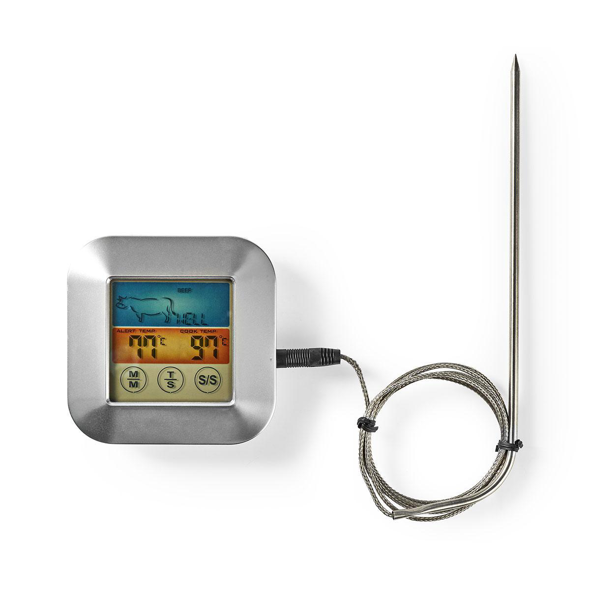 Nedis KATH106SI Fleischthermometer Alarm / Timer / Zemperatureinstellungen