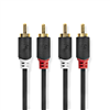 CABW24200AT10 Stereo Audio Cable| 2x RCA Male | 2x RCA Male | Gold Plated