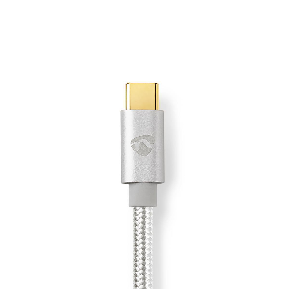 Nedis CCTB39650AL10 Apple Lightning-Kabel | Lightning-Stecker 8-polig – USB-C | 1,0 m | Aluminium