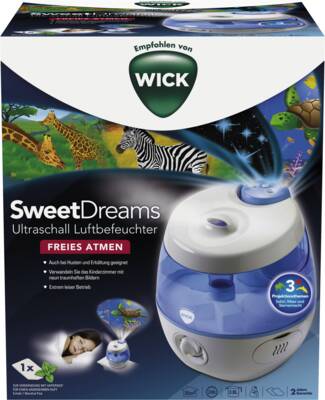 Wick WUL575E4 Ultraschall Luftbefeuchter Sweet Dreams 2in1 mit Lichtprojektion 