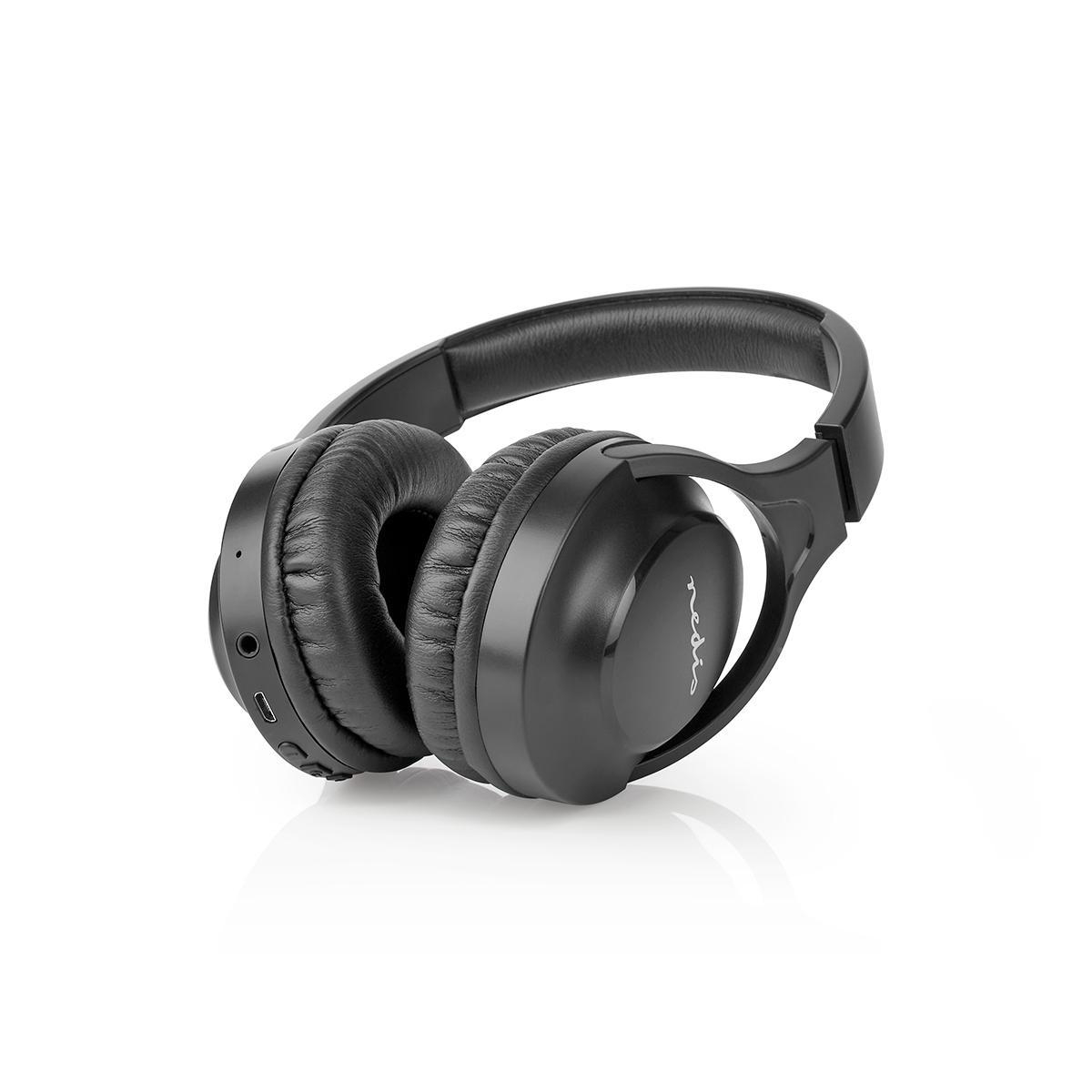 Nedis HPBT1201BK Drahtlose Over-Ear-Kopfhörer max. Batteriespielzeit: 20 hrs | Eingebautes Mikro