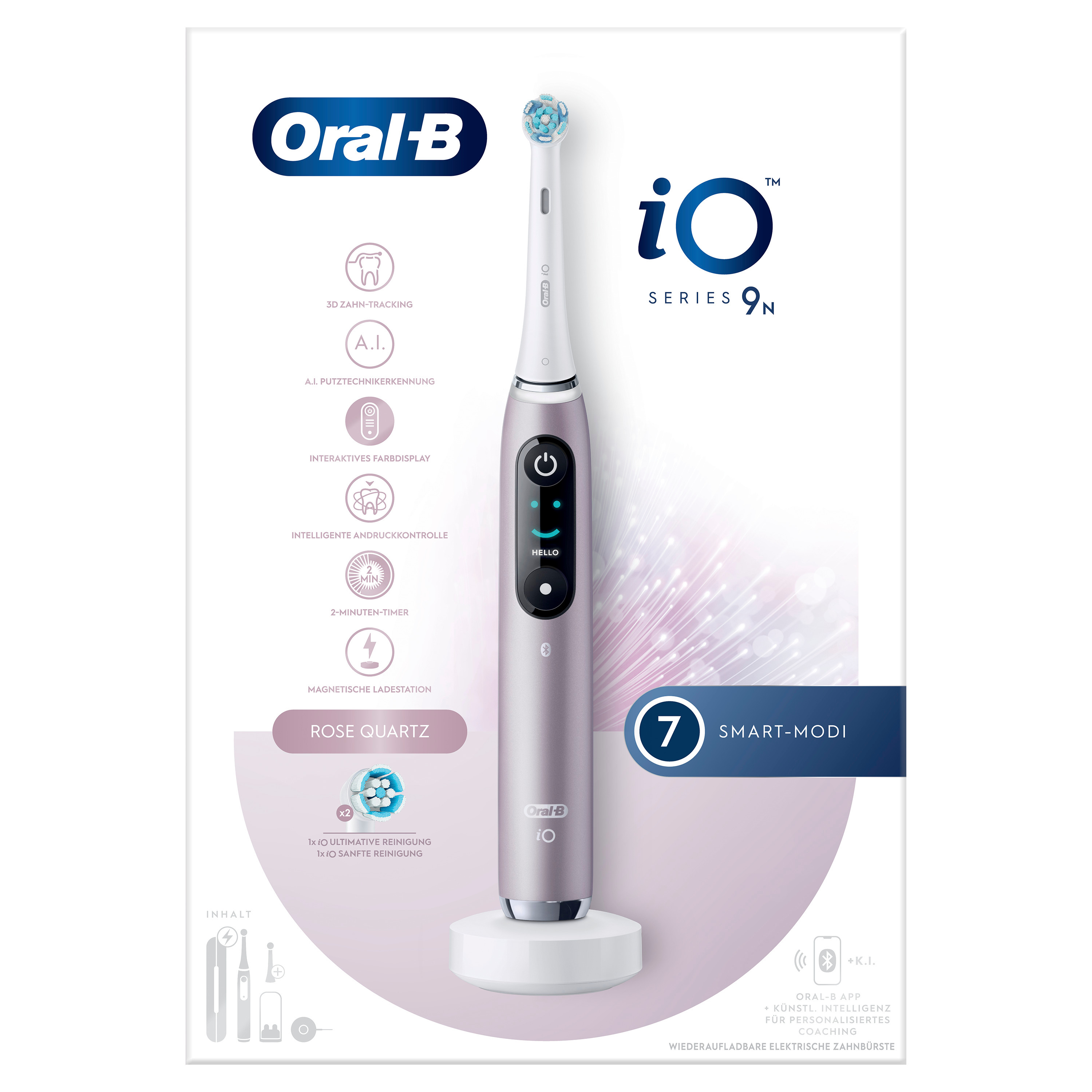 Oral-B iO 9 Elektrische Zahnbürste Rose Quartz 
