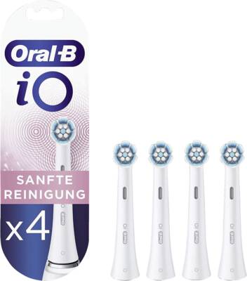 Oral-B Aufsteckbürsten iO, Sanfte Reinigung 4er, weiß 