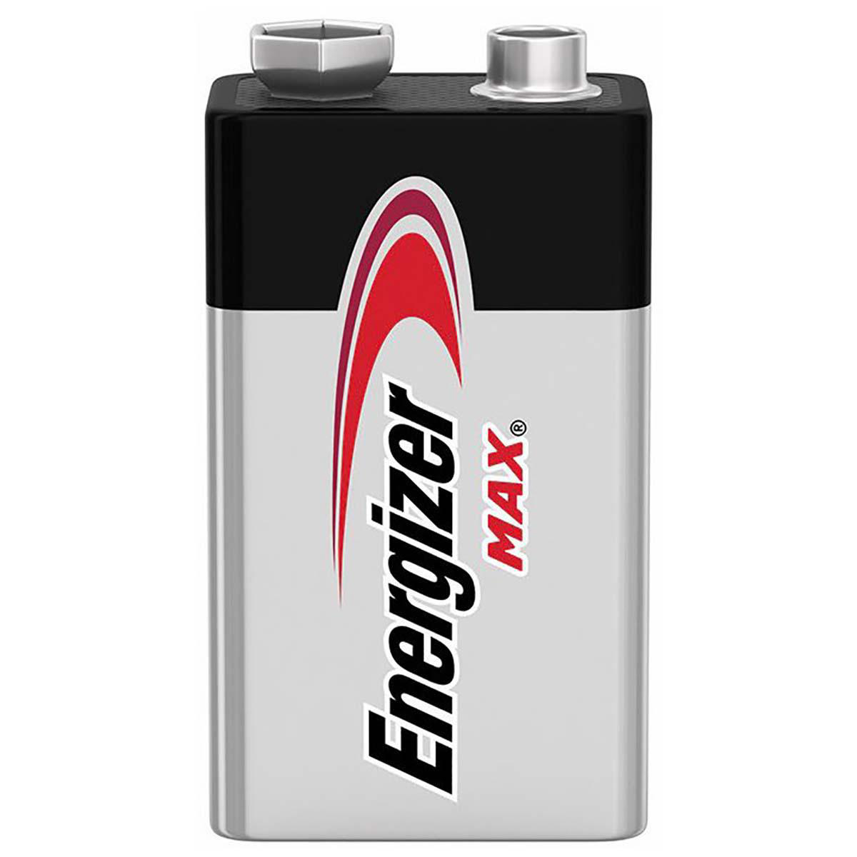 Energizer EN-MAX9V1 Alkaline Batterie 9V 6LR61 | 1-Blister | Schwarz / Silber