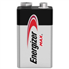 EN-MAX9V1 Alkaline Batterie 9V 6LR61 | 1-Blister | Schwarz / Silber